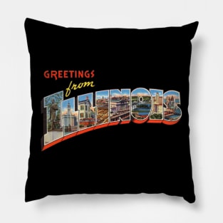 Greetings from Illinois Pillow