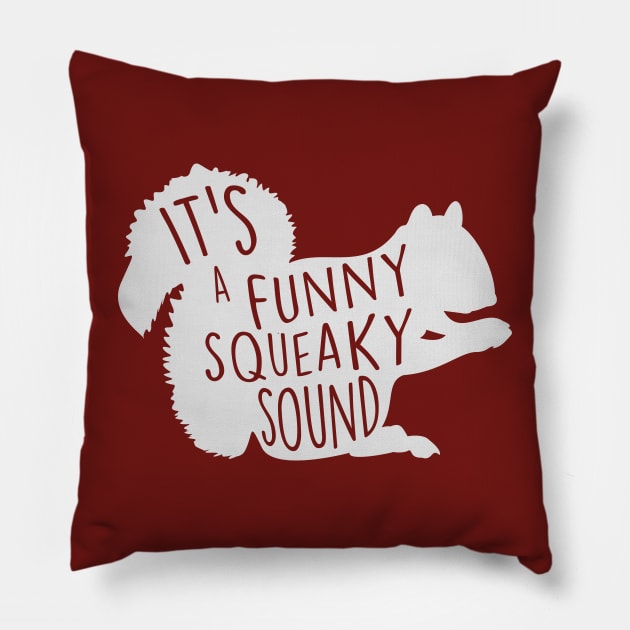 It's a Funny Squeaky Sound // Christmas Squirrel Pillow by SLAG_Creative