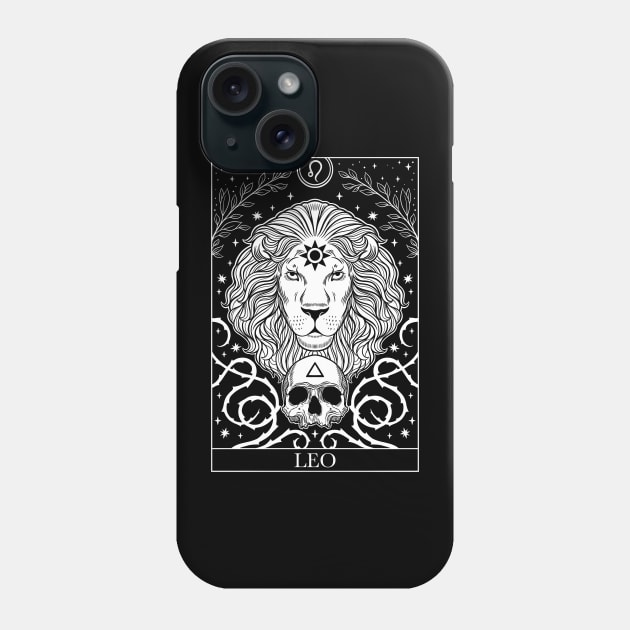 Zodiac sign tarot card Leo Phone Case by OccultOmaStore