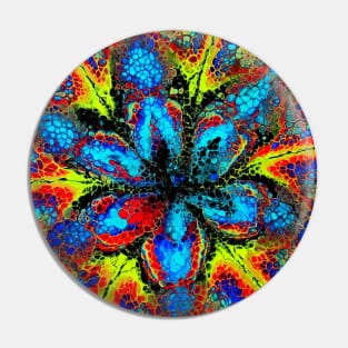 Sharp Color Abstract Flower Pin