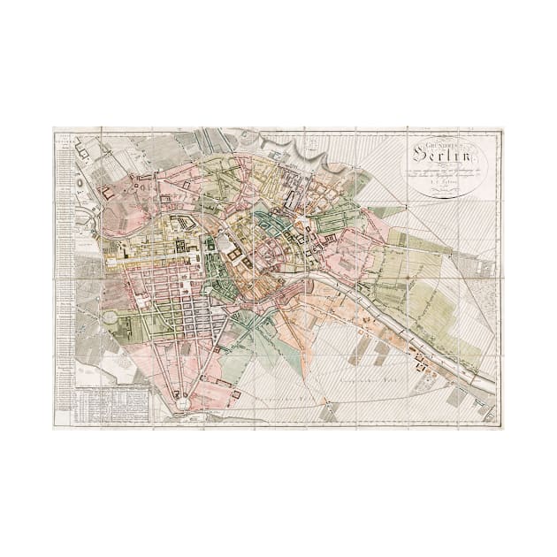 Vintage Map of Berlin (1811) by Bravuramedia