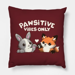 Pawsitive vibes only Pillow