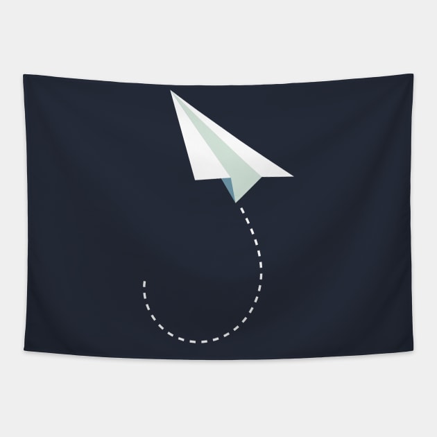 Adventure Paper Plane Tapestry by UniqueDesignsCo