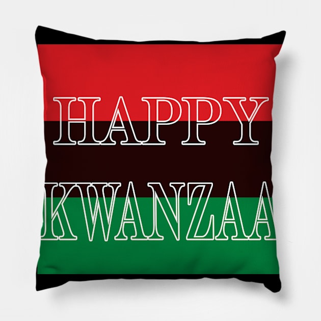 Happy Kwanzaa Pillow by IronLung Designs