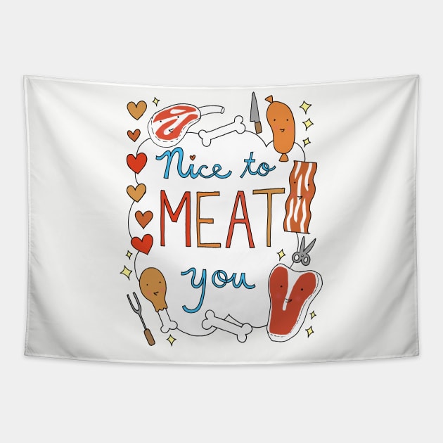 Nice to Meat You Tapestry by unicornlove