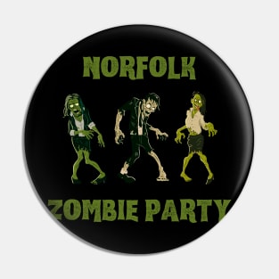 Norfolk Zombie Party Green Pin