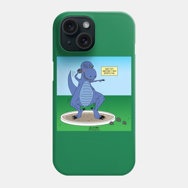 T-Rex Shot Put Phone Case by OutToLunch