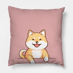 Shiba Inu Table pink Pillow