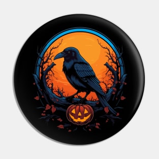 Crow Halloween Pin