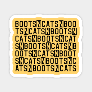 Boots n cats: Say it quickly and voila! you're a beatboxer (black letters with cut outs) Magnet