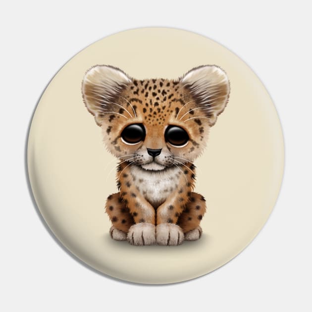 Cute Baby Leopard Cub Pin by jeffbartels