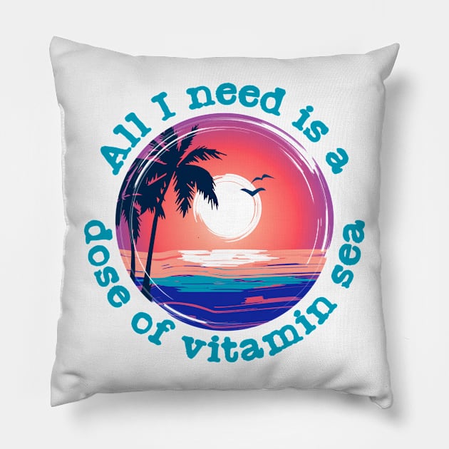 Vitamin Sea Pillow by AshBash