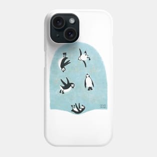 Penguins on Trampolin Phone Case