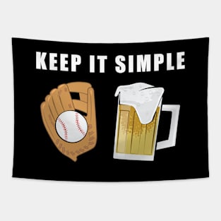 Keep It Simple - Baseball and Beer Tapestry