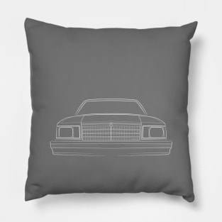 1979 Chevy Malibu - front stencil, white Pillow