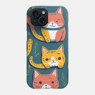 Aesthetic Cat Miaw Colorful Funny Kawaii Pattern Phone Case