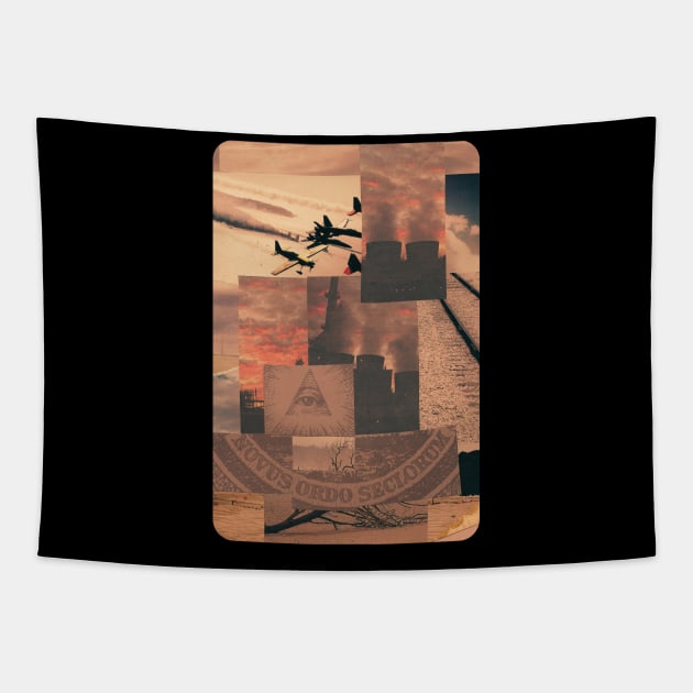 Resist the New World Order Tapestry by The Golden Palomino