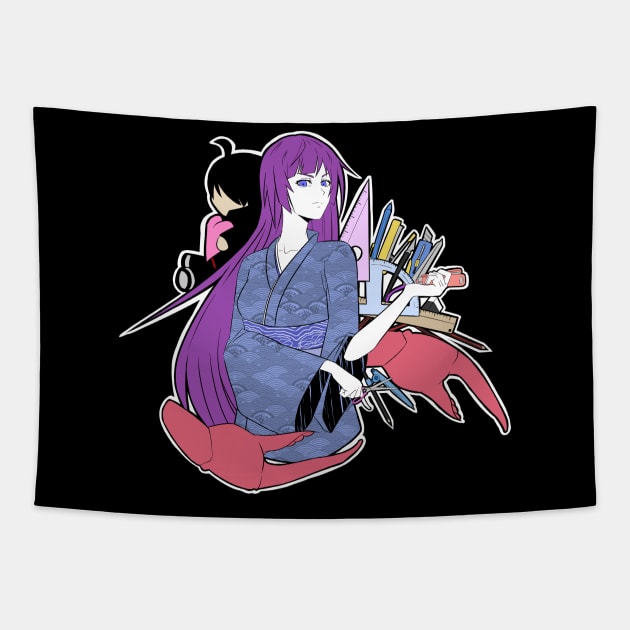 Senjougahara Kimono (Bakemonogatari) Tapestry by MangaXai