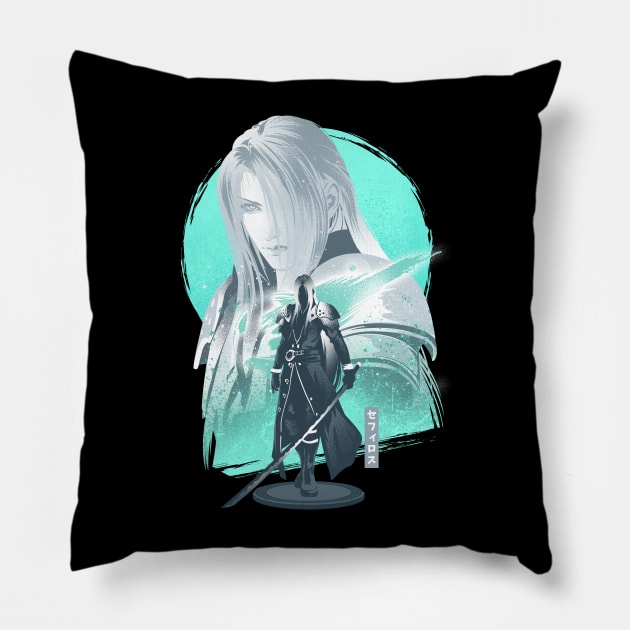 Silver-Haired SOLDIER-2 Pillow by HyperTwenty