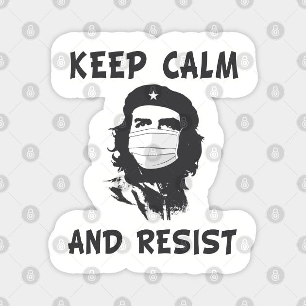 Keep calm and resist coronavirus che guevara Magnet by salah_698