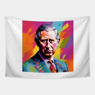 Charles III Pop Art 4 Tapestry