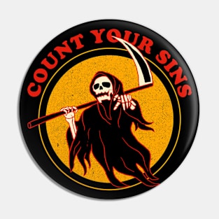 Count Your Sins Pin