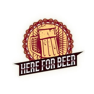 Here for Beer Vintage design Beer Tankard retro Brown T-Shirt