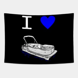 i love my pontoon boat captain gift Tapestry