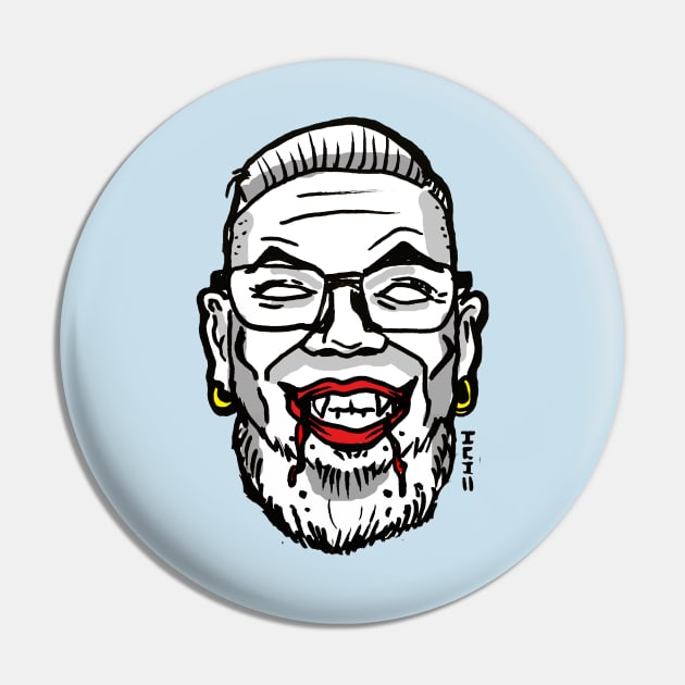 Dracula Halloween Costumed Uncle Rags Pin by sketchnkustom