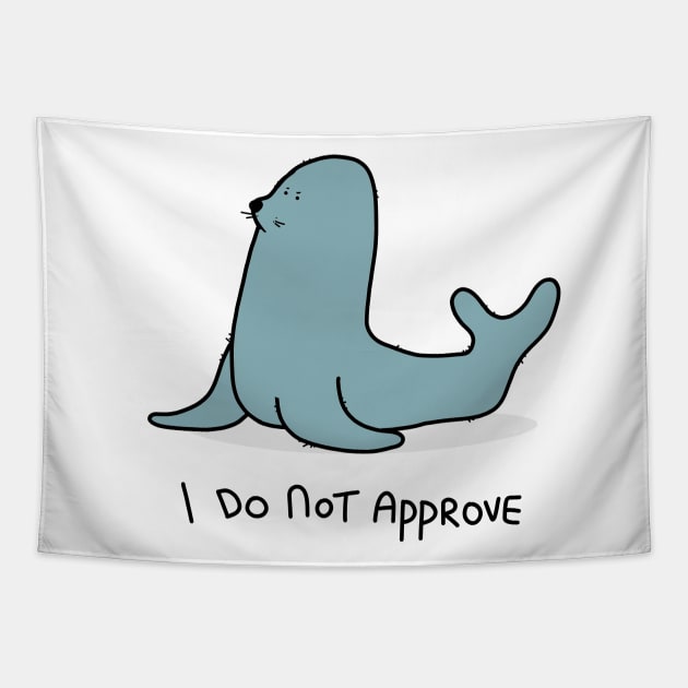 Grumpy Seal Tapestry by grumpyanimals