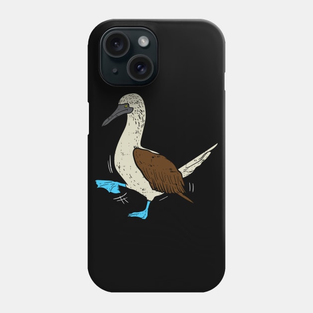 Dancing Blue Foot Boobie Bird Phone Case by maxdax