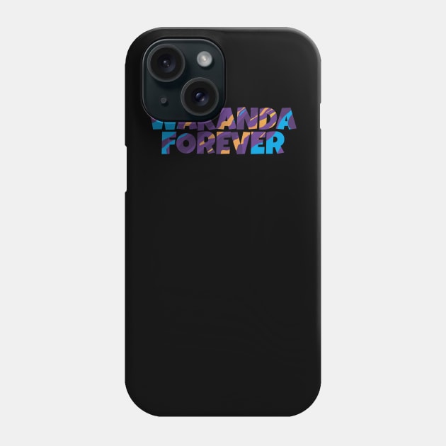 wakanda forever font Phone Case by V x Y Creative