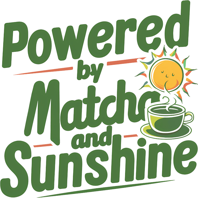 Powered by Sunshine & Matcha Kids T-Shirt by NomiCrafts