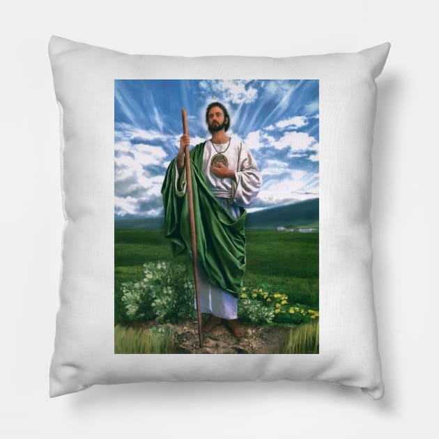 San Judas Thaddeus Pillow by FlorenceFashionstyle