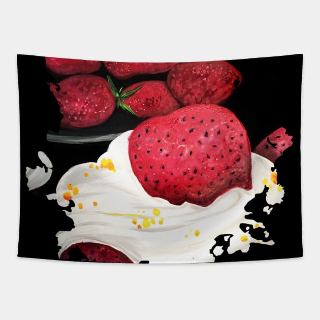 Strawberry Dream Tapestry by adamzworld