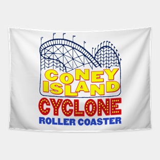 Coney Island Cyclone Rollercoaster Tapestry