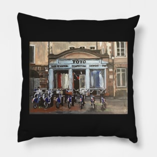 France, Bicycle Shop Pillow