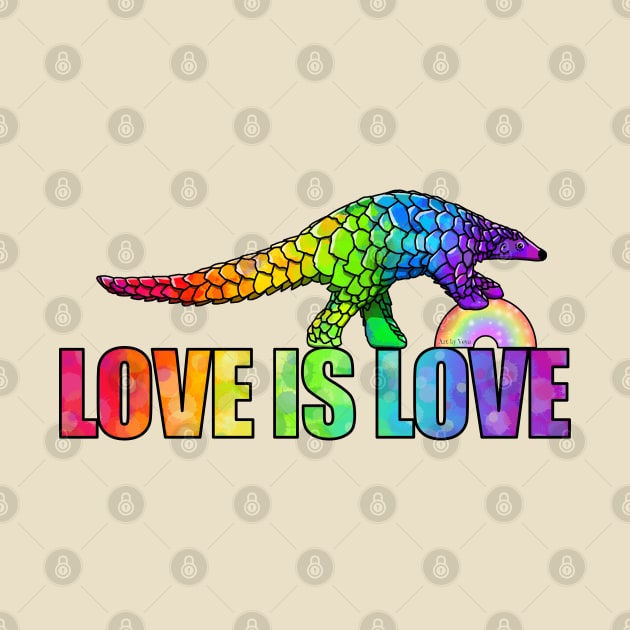 Love is love says the pangolin by Art by Veya