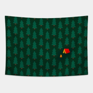 Deep Wild Forest Camping Tapestry