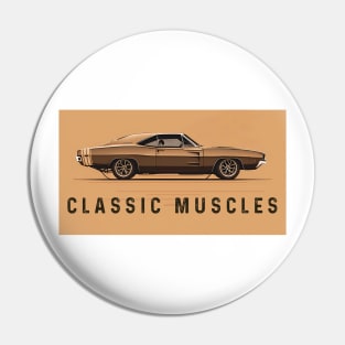 American Muscle Car T-Shirt Pin