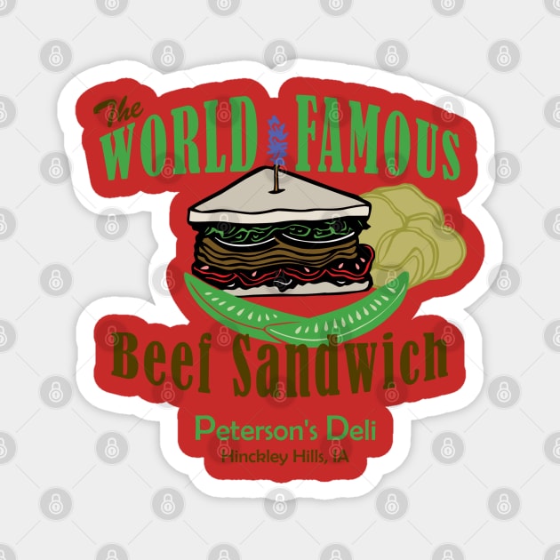 Ray's Meat Sandwiches Magnet by Mayne Line Tees