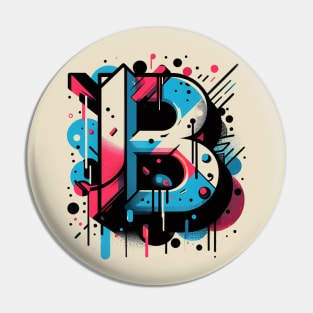 Letter B design graffity style Pin