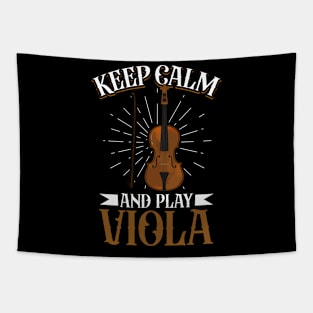 Keep Calm and play Viola Tapestry