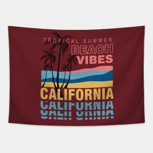 California beach Tropical typography Tapestry