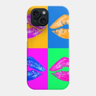 LIPS ON COLOURED SQUARES Phone Case