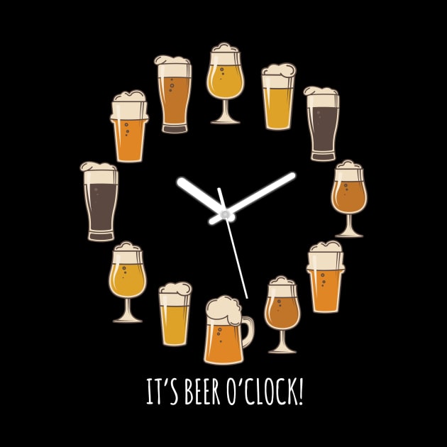 It's Beer O'clock! by Printadorable