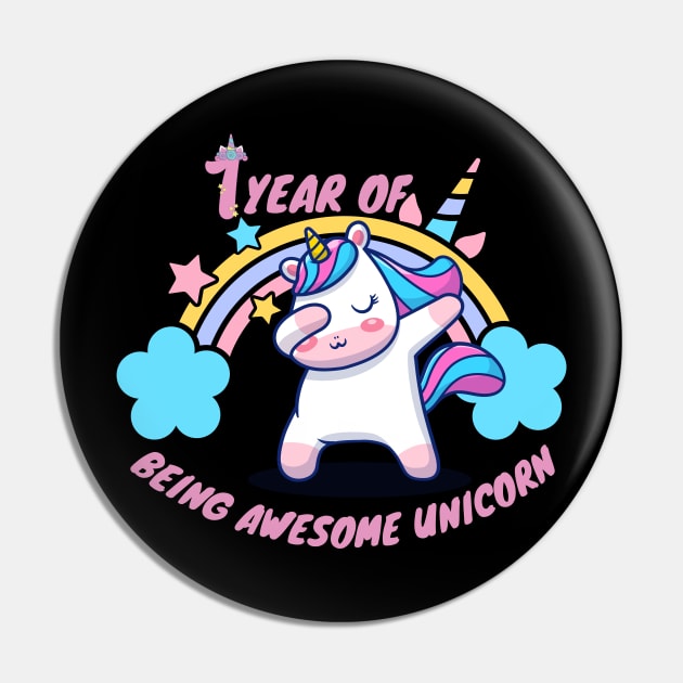 1 year of being awesome unicorn Pin by Artist usha
