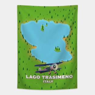 Lago Trasimeno Italy lake map Tapestry