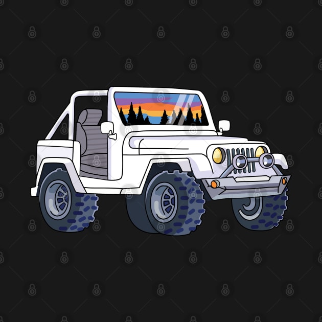 Aesthetic White Jeep by SuperrSunday