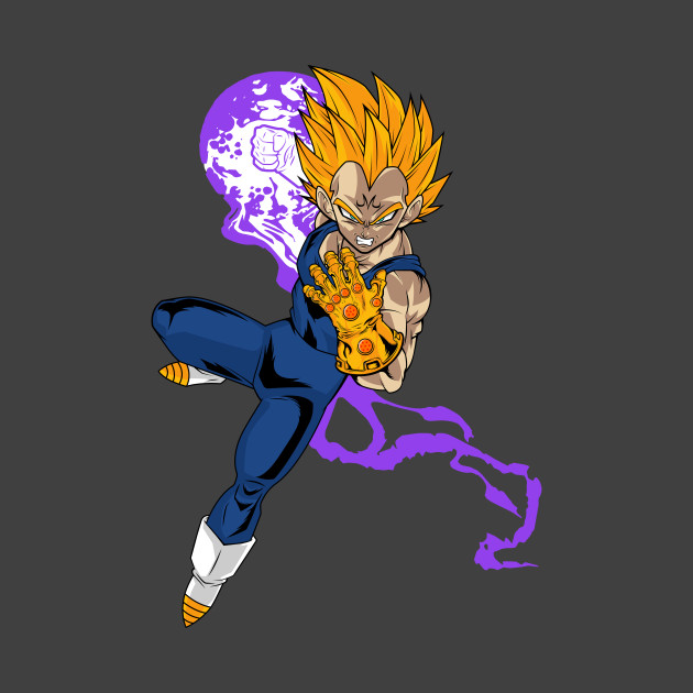 Vegeta Infinity Gauntlet Vegeta Tapestry Teepublic